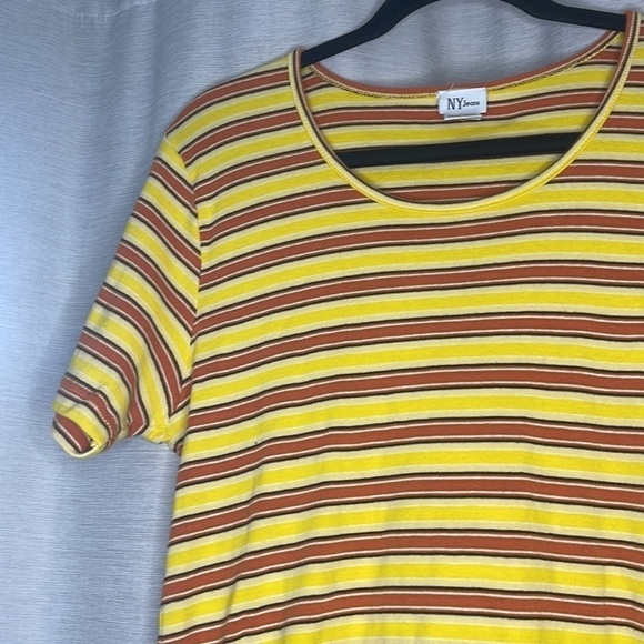 NY JEANS STRIPE RETRO TEE - Picture 4 of 5